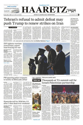 Cover of Haaretz english edition