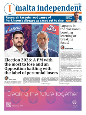 Cover of The Malta Independent on Sunday