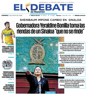 Cover of El Debate de Mazatlan