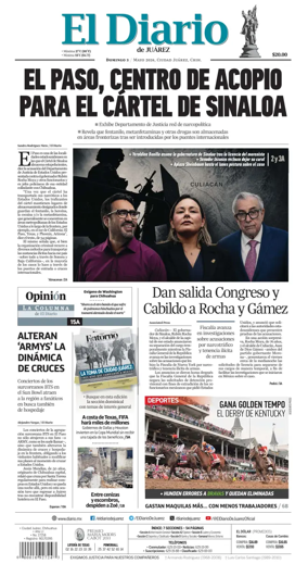 Cover of El Diario de Juarez