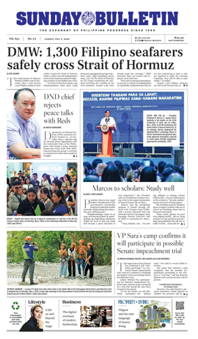 Cover of Manila Bulletin
