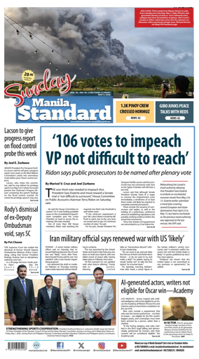 Cover of Manila Standard