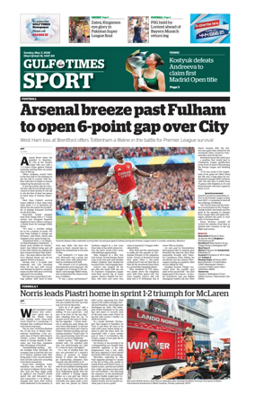 Cover of Gulf Times Sport