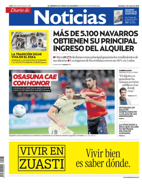Cover of Diario de Noticias (Spain)