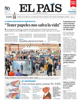 Cover of EL PAIS primera edicion