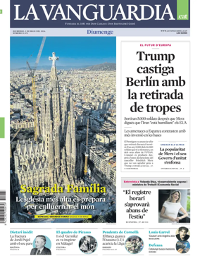 Cover of La Vanguardia (Catalonia - 1st edition)