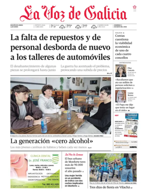 Cover of La Voz de Galicia (Monforte)