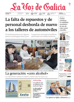 Cover of La Voz de Galicia (Vigo)