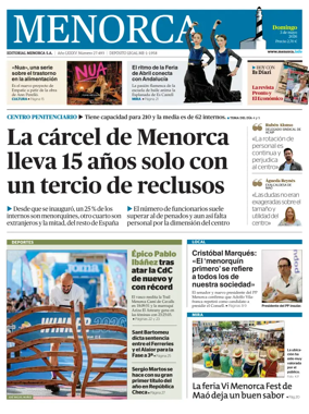Cover of Menorca Diario Insular