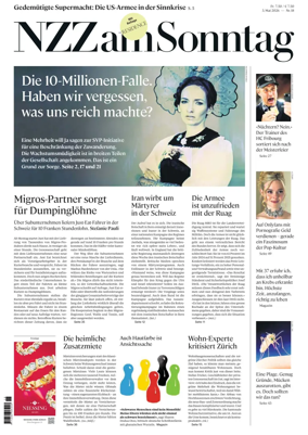 Cover of Neue Zurcher Zeitung Sunday
