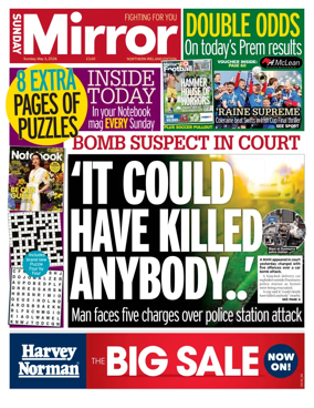 Cover of Sunday Mirror (Northern Ireland)
