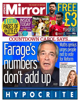 Cover of Sunday Mirror