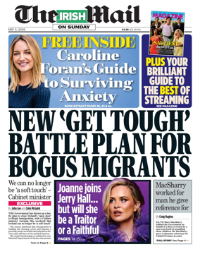 Cover of The Irish Mail on Sunday
