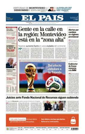 Cover of El Pais (Uruguay)