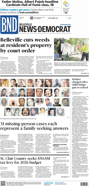 Cover of Belleville News-Democrat (Sunday)