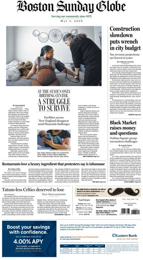 Cover of Boston Sunday Globe