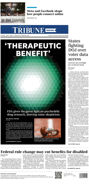 Cover of Great Falls Tribune