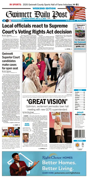 Cover of Gwinnett Daily Post