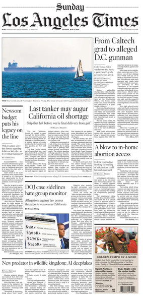 Cover of Los Angeles Times (Sunday)