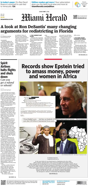 Cover of Miami Herald (Sunday)