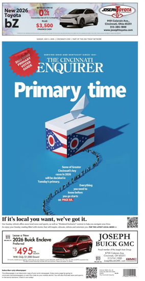 Cover of The Cincinnati Enquirer