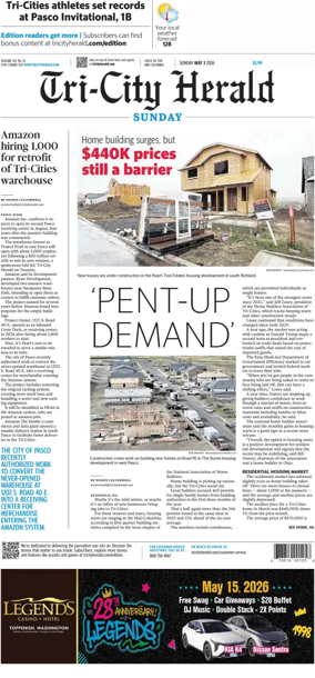 Cover of Tri-City Herald (Sunday)