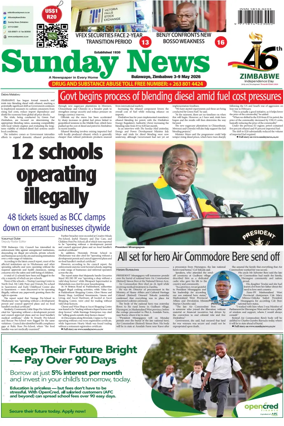 Cover of Sunday News (Zimbabwe)