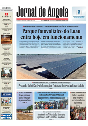 Cover of Jornal de Angola