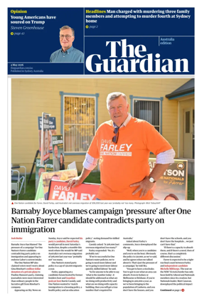 Cover of The Guardian Australia
