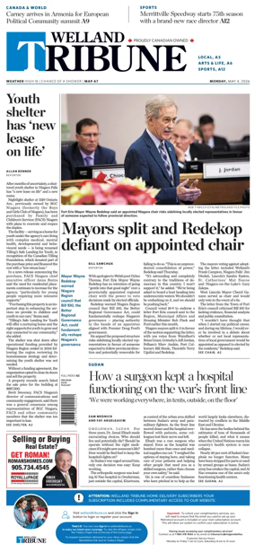 Cover of The Welland Tribune