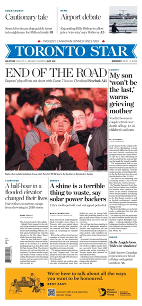 Cover of Toronto Star