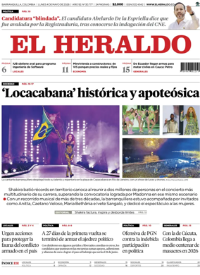 Cover of El Heraldo (Colombia)