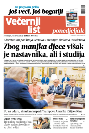 Cover of Vecernji list - Hrvatska