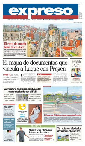 Cover of Diario Expreso