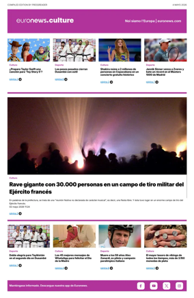 Cover of Euronews Culture and Sport (Spanish) Compiled Edition