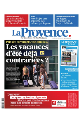 Cover of La Provence Martigues-Istres-Vitrolles-Marignane