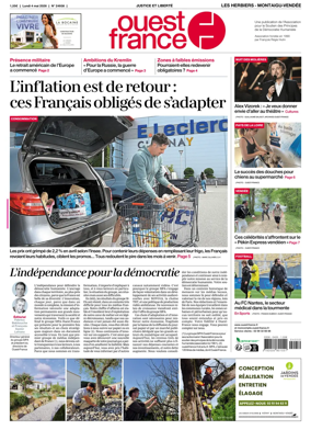 Cover of Ouest France (Les Herbiers / Montaigu)