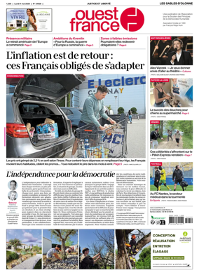 Cover of Ouest France (Les Sables-d'Olonne)