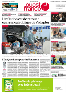 Cover of Ouest France (Nantes / Sud-Loire / Vignoble)