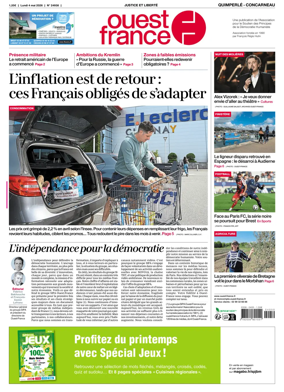 Cover of Ouest-France (Quimperle Concarneau)
