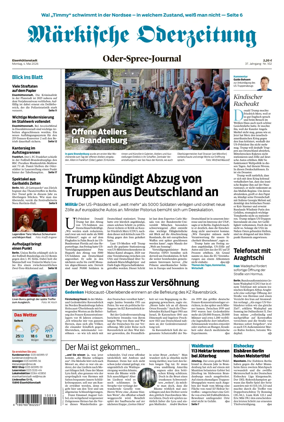 Cover of Markische Oderzeitung Eisenhuttenstadt