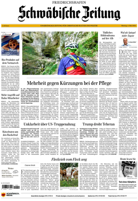 Cover of Schwabische Zeitung (Friedrichshafen)