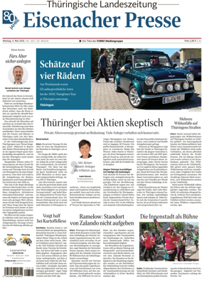 Cover of Thuringische Landeszeitung (Eisenach)