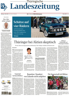 Cover of Thuringische Landeszeitung (Gera)