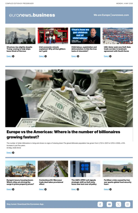 Cover of Euronews Business