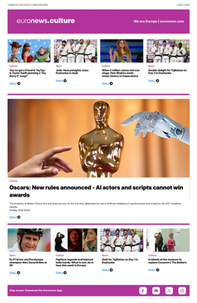 Cover of Euronews Culture and Sport Compiled Edition