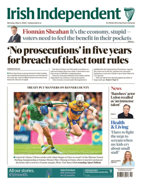 Cover of Irish Independent