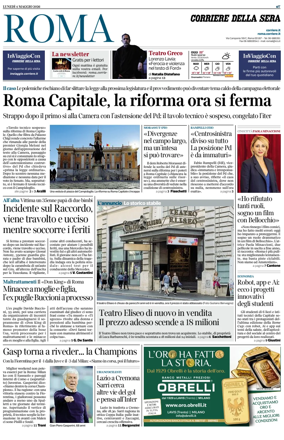 Cover of Corriere della Sera (Roma)