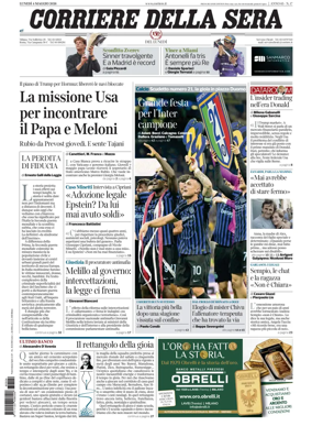 Cover of Corriere della Sera