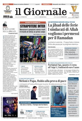 Cover of Il Giornale (Italy)